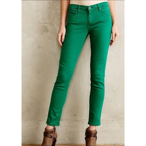 Ag Adriano Goldschmied Denim - AG size 26R Green The Stevie Ankle jeans
